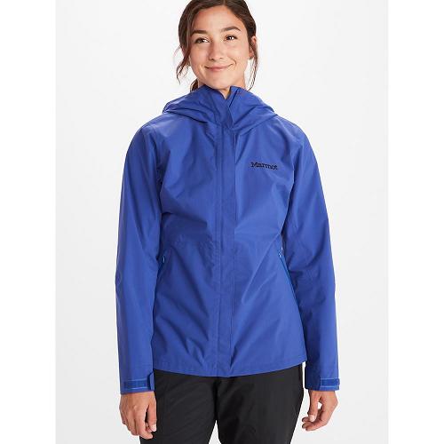 Marmot Rain Jacket Grey Blue NZ - EVODry Bross Jackets Womens NZ5684309
